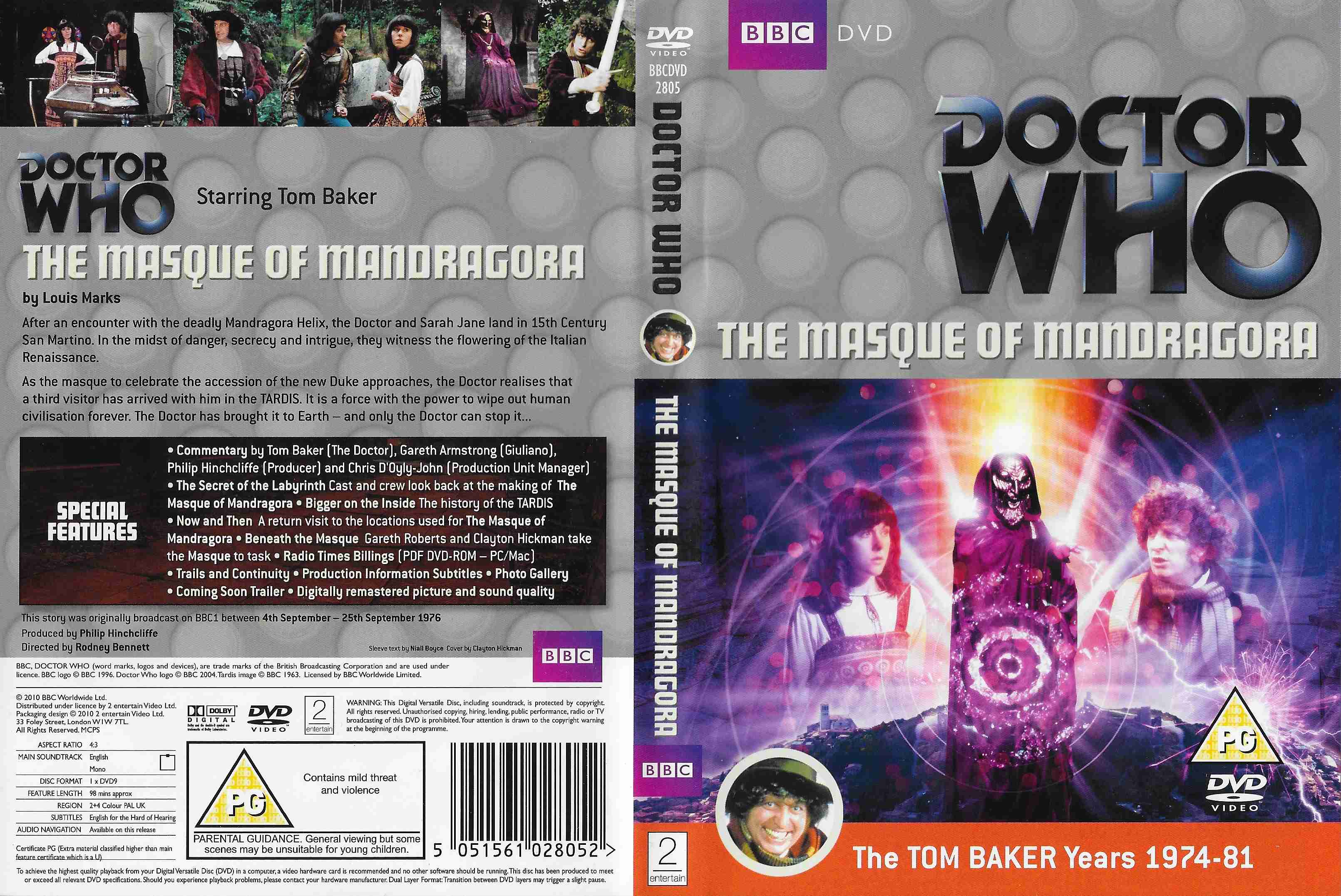 Picture of BBCDVD 2805 Doctor Who - The masque of Mandragona by artist Terry Nation from the BBC records and Tapes library